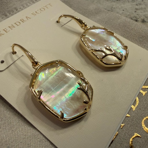Kendra Scott Jewelry - NWT Kendra Scott Daphne Gold and Iridescent Frame Drop Earrings